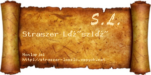 Straszer László névjegykártya